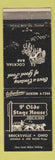 Matchbook Cover - Ye Olde Stage House Brecksville OH