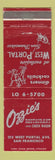 Matchbook Cover - Ozzie's Restaurant San Francisco CA WEAR