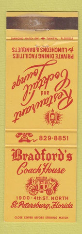 Matchbook Cover - Bradford's Coach House St Petersburg FL
