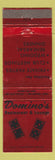 Matchbook Cover - Domino's Restaurant Des Moines IA