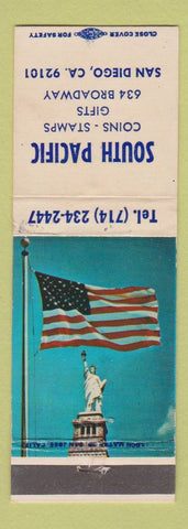 Matchbook Cover - South Pacific Coins Stamps Gifts San Diego CA WEAR