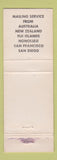 Matchbook Cover - South Pacific Coins Stamps Gifts San Diego CA WEAR
