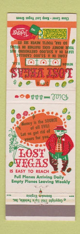 Matchbook Cover - Lost Vegas Las Vegas NV Joke Gag