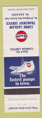 Matchbook Cover - Gulf oil gas Lorne Laidlaw Estevan SK