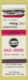 Matchbook Cover - Gulf oil gas Restaurant Chez Helene St Felicien QC