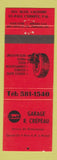 Matchbook Cover - Gulf oil gas Garage R Crepeau St Paul L'Ermite QC RED