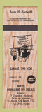 Matchbook Cover - Gulf oil gas Hotel Domaine Du Relais Bagot QC #1