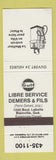 Matchbook Cover - Gulf oil gas Libre Blainville QC