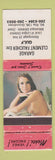 Matchbook Cover - Garage Clement Faucher Gulf oil gas Grondines QC pinup WEAR