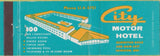 Matchbook Cover - City Motor Hotel Hamilton ON