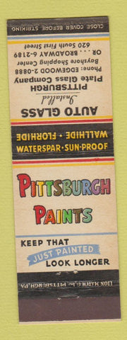 Matchbook Cover - Pittsburgh Paints Auto Glass