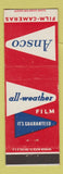 Matchbook Cover - Ansco Film Cameras Binghamton NY