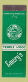 Matchbook Cover - Emery's Printers Stationers Detroit MI