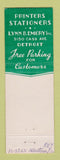 Matchbook Cover - Emery's Printers Stationers Detroit MI