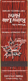 Matchbook Cover - Rainy Lake Hotel Fort Frances ON