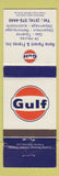 Matchbook Cover - Gulf oil gas Rene Parent Freres
