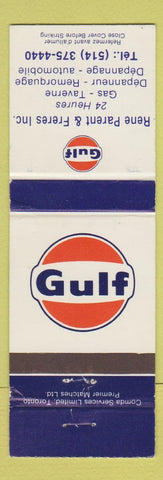 Matchbook Cover - Gulf oil gas Rene Parent Freres