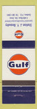 Matchbook Cover - Gulf oil gas Station Beaudry Ste Anne QC