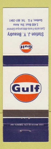 Matchbook Cover - Gulf oil gas Station Beaudry Ste Anne QC