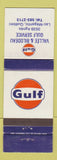 Matchbook Cover - Gulf oil gas Vallee Bilodeau Lac Megantic QC
