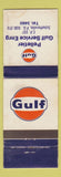 Matchbook Cover - Gulf oil gas Pelletier Schefferville QC STAINED