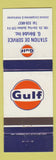Matchbook Cover - Gulf oil gas G Berube Ste Foy QC