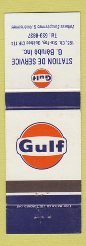 Matchbook Cover - Gulf oil gas G Berube Ste Foy QC