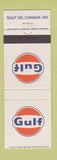 Matchbook Cover - Gulf oil gas Canada NO DEALER