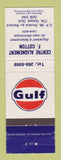 Matchbook Cover - Gulf oil gas F Cotton Gaspe QC WEAR