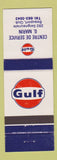 Matchbook Cover - Gulf oil gas G Marin Beauport QC