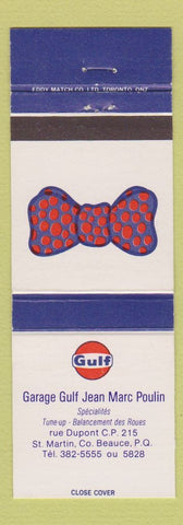 Matchbook Cover - Gulf oil gas Jean Marc Pulin Beauce QC