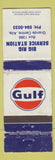 Matchbook Cover - Gulf oil gas Big Rig Grande Centre AB WORN