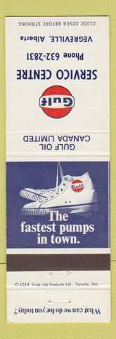 Matchbook Cover - Gulf oil gas Servico Centre Vegreville AB