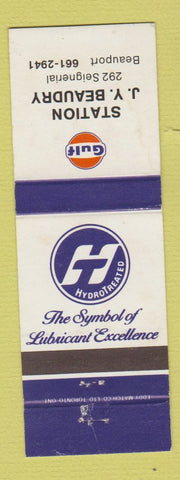 Matchbook Cover - Gulf oil gas Station JY Beaudry Beauport QC