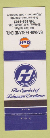 Matchbook Cover - Gulf oil gas Ferland St Pierre Ile D'Orleans QC