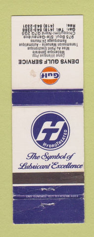 Matchbook Cover - Gulf oil gas Denys Chicoutimi QC WEAR