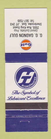 Matchbook Cover - Gulf oil gas GG Gagnon Sherbrooke QC