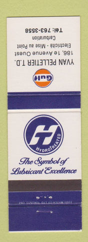 Matchbook Cover - Gulf oil gas Yvan Pelletier QC