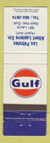 Matchbook Cover - Gulf oil gas Les Petroles Sept Iles QC