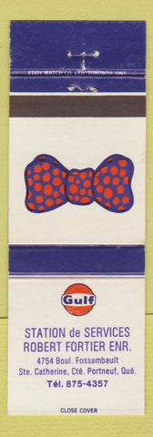 Matchbook Cover - Gulf oil gas Robert Fortier Portneuf QC