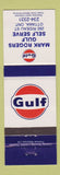 Matchbook Cover - Gulf oil gas Mark Rogers Ottawa ON