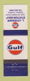 Matchbook Cover - Gulf oil gas L Levesque Quebec QC