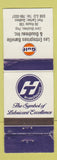 Matchbook Cover - Gulf oil gas Banville Boudreau Port Cartier QC WEAR
