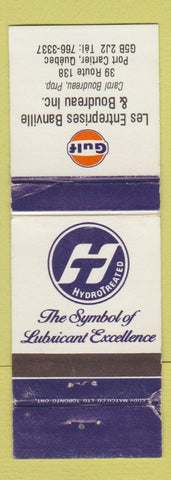Matchbook Cover - Gulf oil gas Banville Boudreau Port Cartier QC WEAR