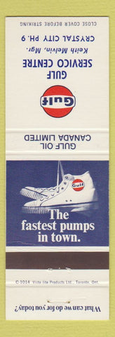 Matchbook Cover - Gulf oil gas Crystal City MB