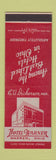 Matchbook Cover - Hotel Warner Warren OH