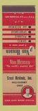 Matchbook Cover - Van Heusen Men's Clothes Ernst Birkholz Willoughby OH