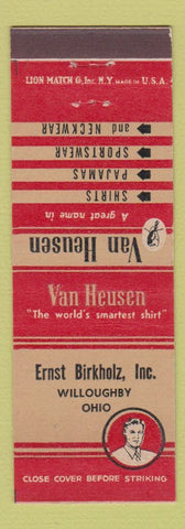 Matchbook Cover - Van Heusen Men's Clothes Ernst Birkholz Willoughby OH