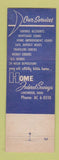 Matchbook Cover - Home Federal Savings Lakewood OH 1961