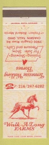 Matchbook Cover - Walk A Long Farms Horses Chagrin Falls OH